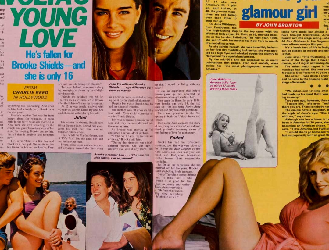 BROOKE SHIELDS John Travolta JUNE WILKINSON Titbits magazine 1981 September VTG