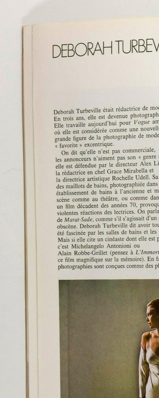 DEBORAH TURBEVILLE Vogue bath house ROMAN POLANSKI Nagisa Oshima ZOOM MAGAZINE