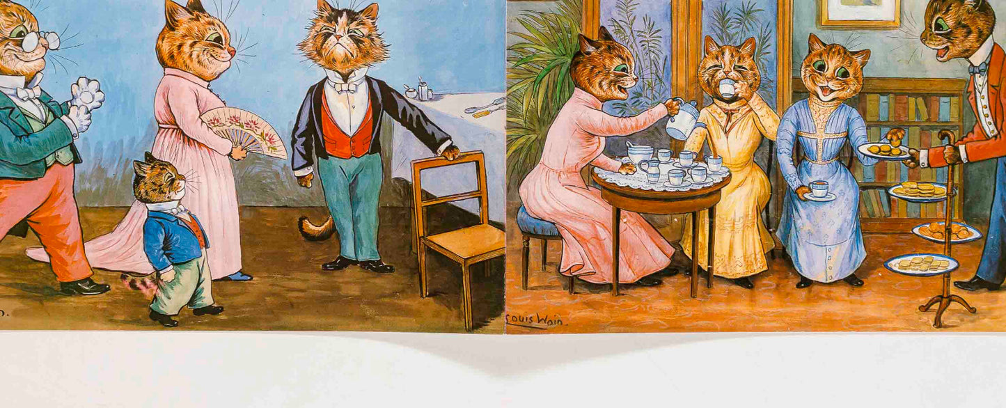 LOUIS WAIN invitation card CATS OF FAME PROMISE Michael Parkin Gallery London 89