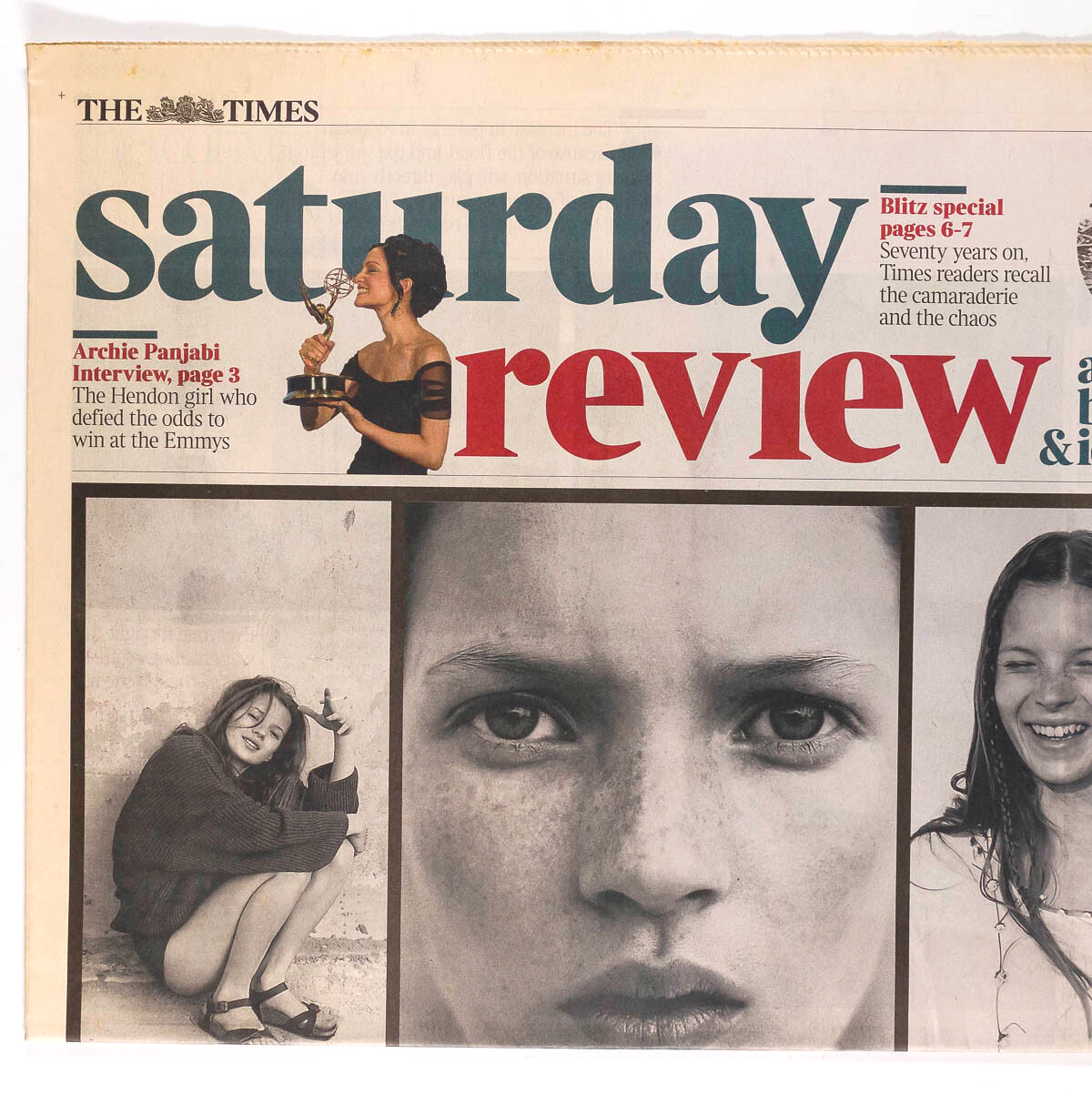 CORINNE DAY Kate Moss THE BLITZ Raymond Brggs SATURDAY REVIEW magazine THE TIMES