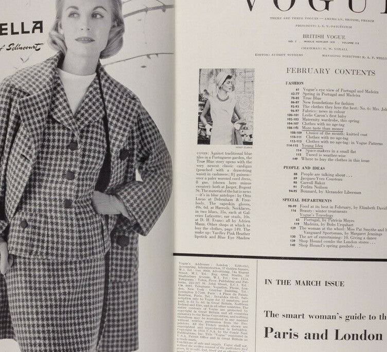 Norman Parkinson RENE BOUCHE Carroll Baker PIERRE BONNARD Vogue 1957 February UK