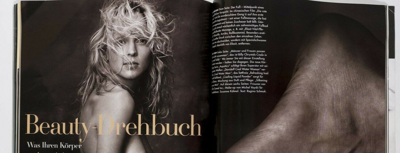 Kate Moss ALBERT WATSON Loulou de la Falaise DAVID BAILEY German Vogue magazine