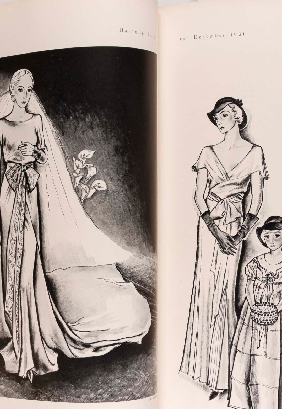 Erte ART DECO Reynaldo Luza CHRISTMAS BOOK Harpers Bazaar magazine 1931 December