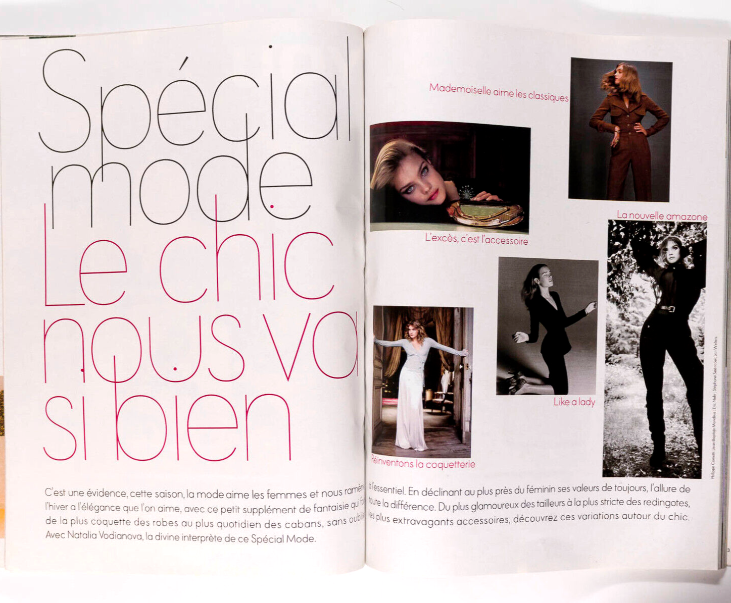 NATALIA VODIANOVA Bjork STEPHAN SEDNAOUI Elle magazine JEAN-BAPTISTE MONDINO vtg