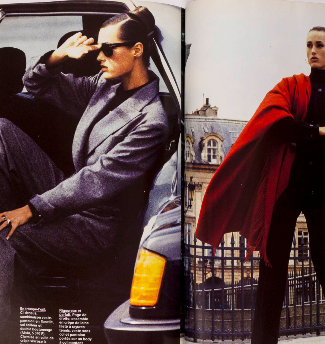 Patty Sylvia YASMIN LE BON Willy Van Rooy ELLE magazine October 1988 vtg TWEED