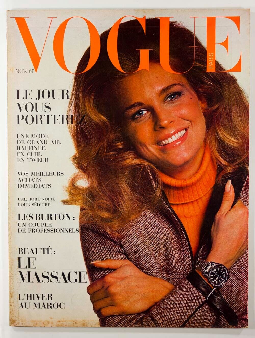 CANDICE BERGEN Omega Seamaster 300 watch VERUSCHKA Elizabeth Taylor PARIS VOGUE