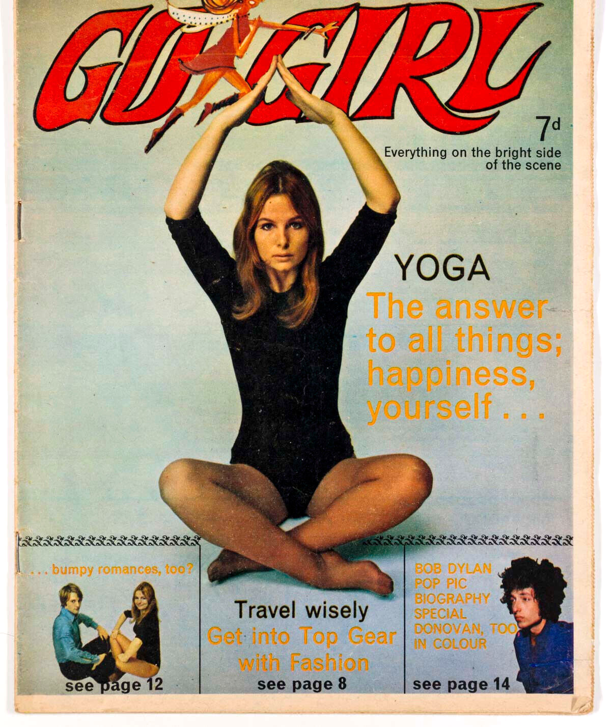 BOB DYLAN Donovan YOGA Mia Farrow GO GIRL 60s music magazine MOD London fashion