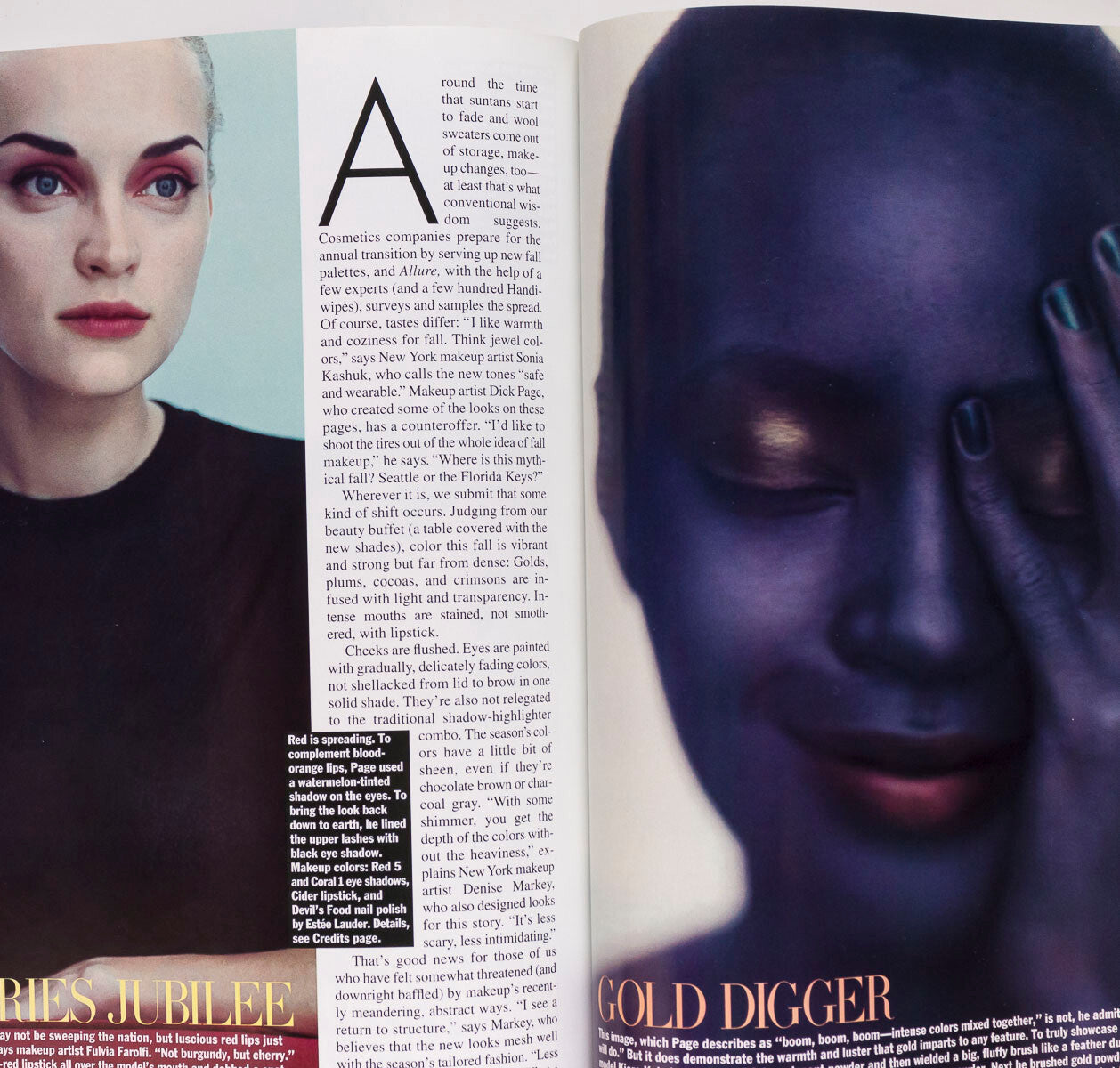 Bridget Hall KATE MOSS Guinevere Van Seenus ALLURE magazine 1997 Sep ASHLEY JUDD
