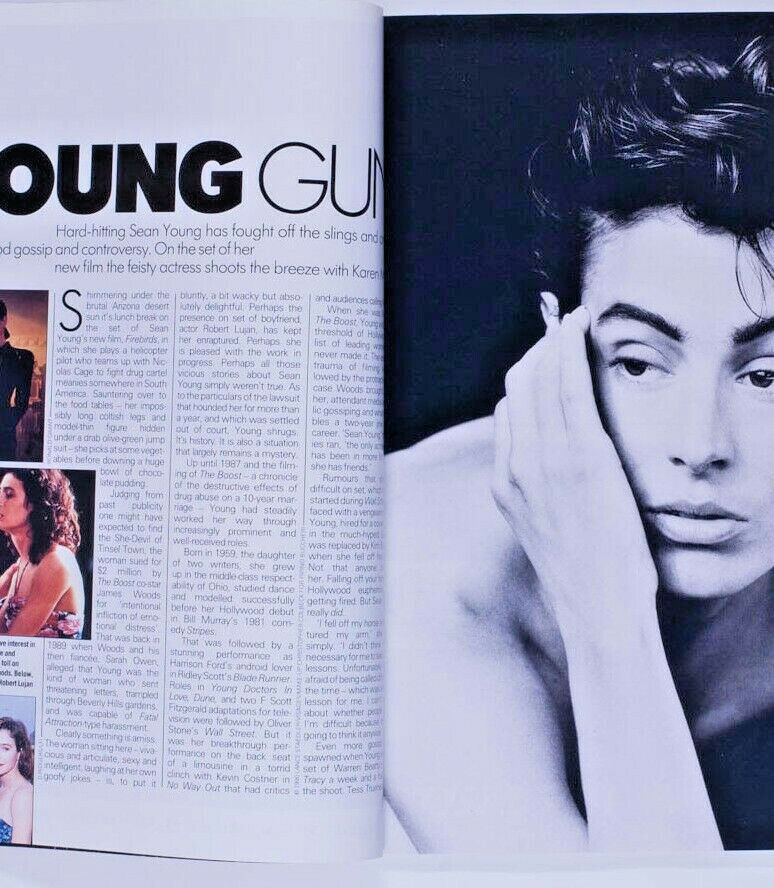 SEAN YOUNG Johnny Depp MARK BORTHWICK Pam Hogg DV8 ELLE MAGAZINE AUGUST 1990