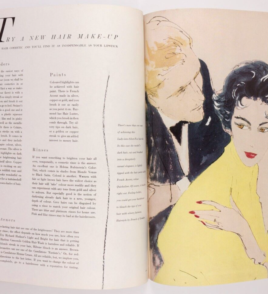 NORMAN PARKINSON Eric Stemp ERWIN BLUMENFELD Vogue Beauty Book magazine HAIR vtg