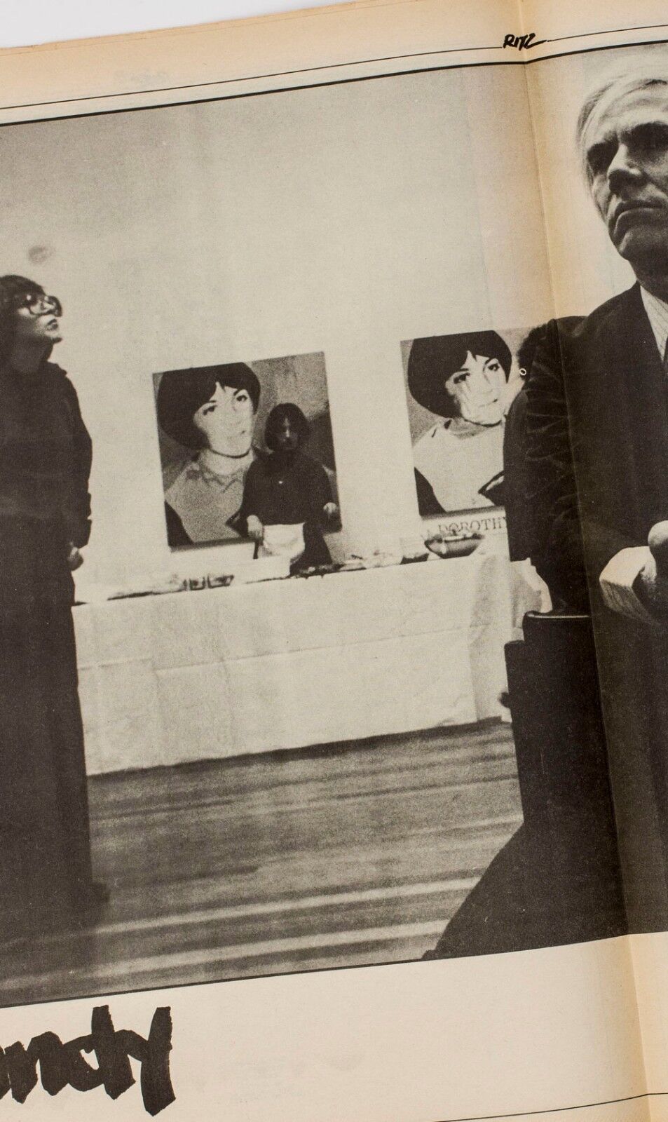 Marilyn Monroe ANDY WARHOL Marie Helvin DAVID LITCHFIELD Bailey RITZ magazine 20