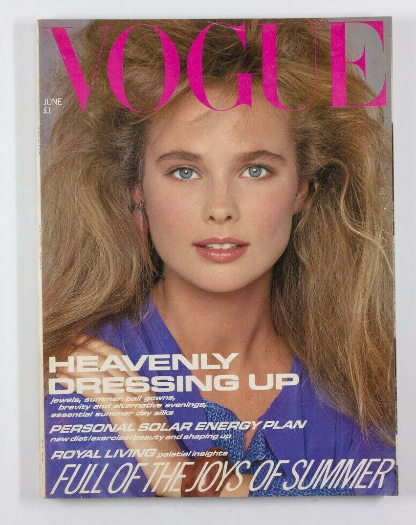 Nancy DeWeir TOMMY NUTTER Andrew Grima RENE GRUAU Versace UK VOGUE June 1981 vtg
