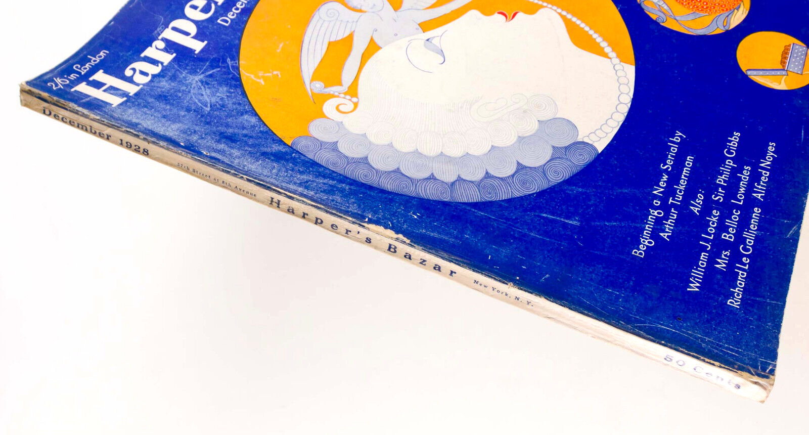 ERTE Schiaparelli ART DECO vtg HARPERS BAZAAR December 1928 Louise Boulanger US