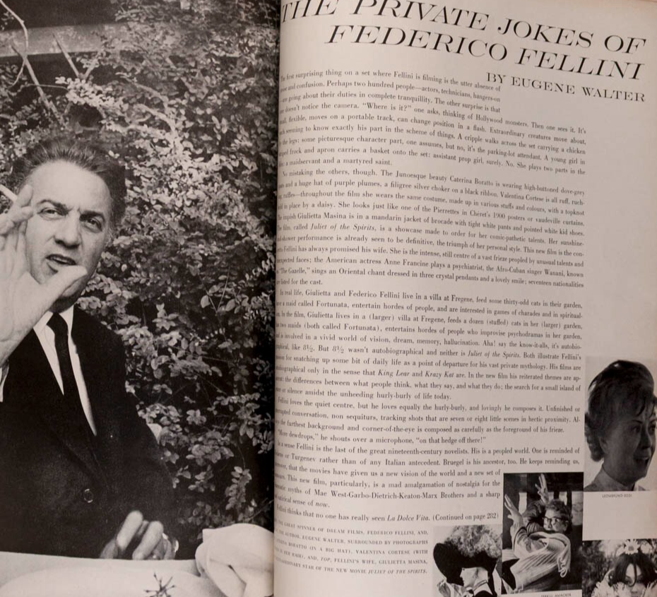 MARISA BERENSON Veruschka PENN Vogue September 1965 Fellini COLLECTIONS Barzini