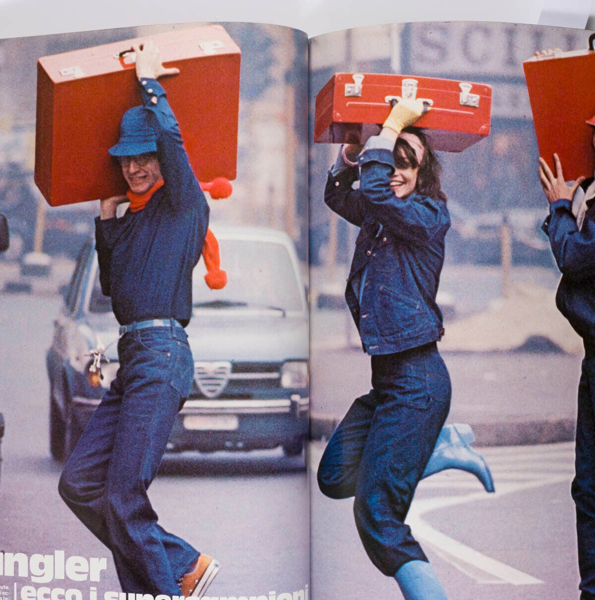 ANDY WARHOL Matt Dillon BRUCE WEBER Blue Denim Jeans ALDO FALLAI L'uomo Vogue 80