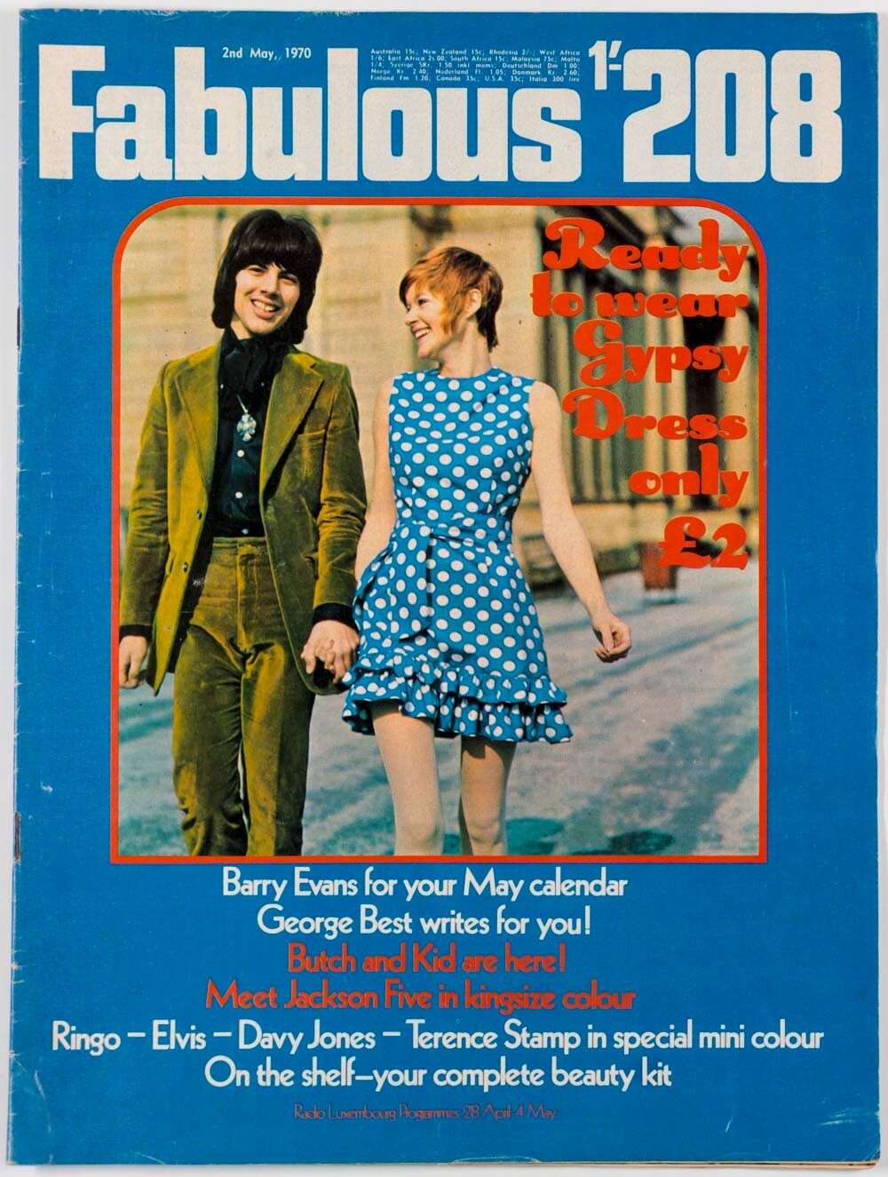 BIBA Barry Evans JACKSON FIVE Terence Stamp DAVY JONES Ringo FABULOUS MAGAZINE
