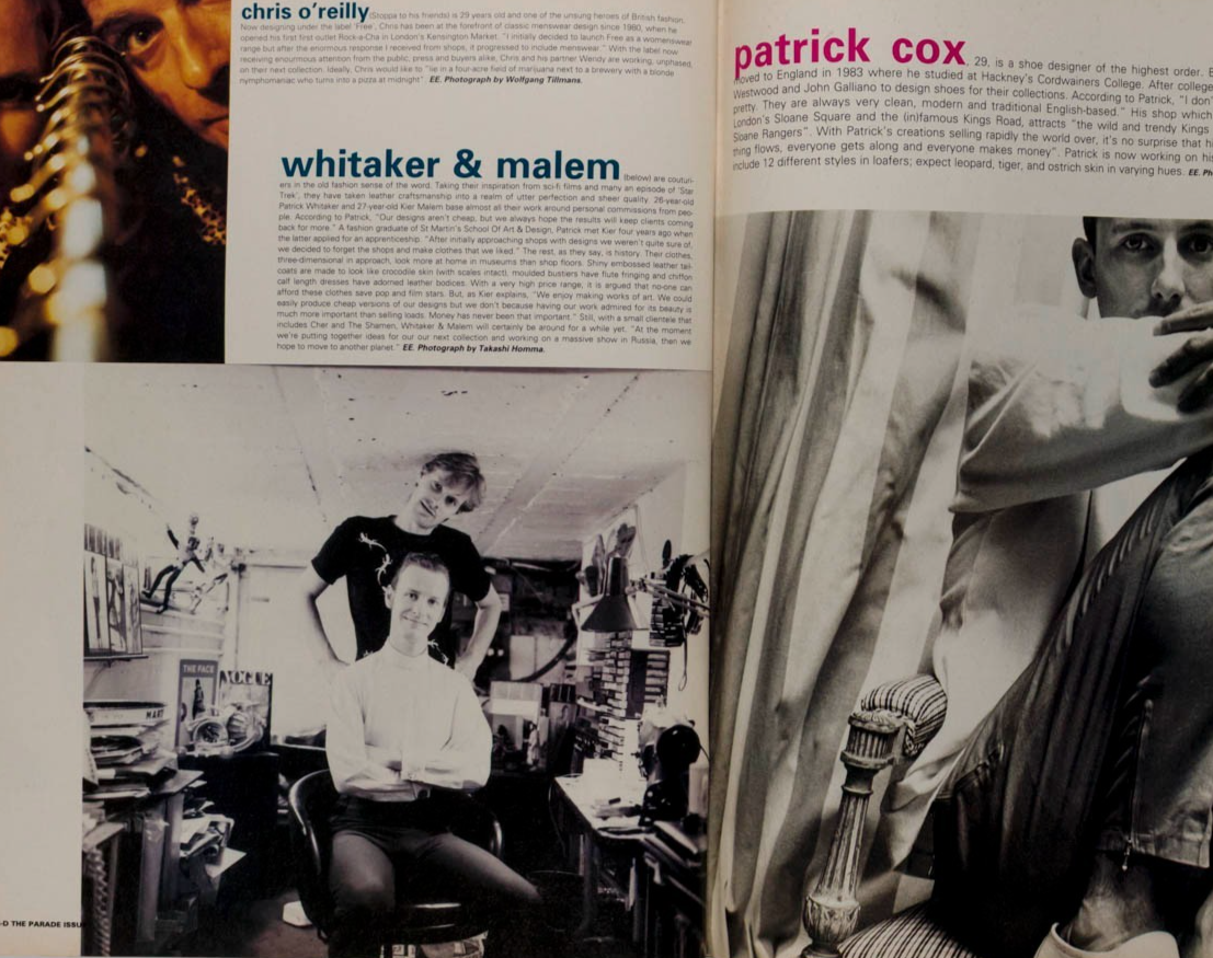 WOLFGANG TILLMANS Craig McDean DEXTER FLETCHER i-D magazine September 1992 HYPER