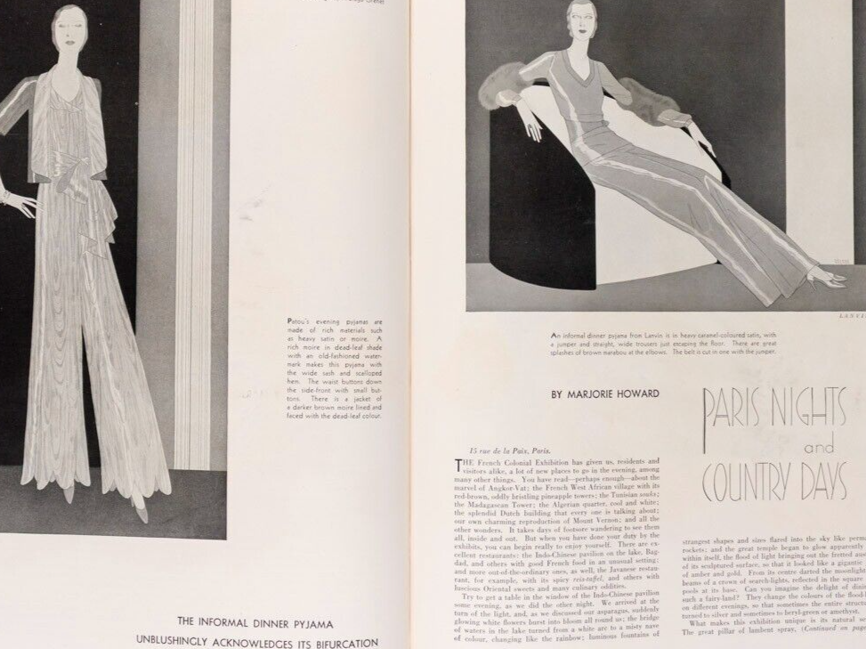 Erte BARON DE MEYER Peter Arno HARPER'S BAZAAR August 1931 Vionnet LUCKY STRIKE