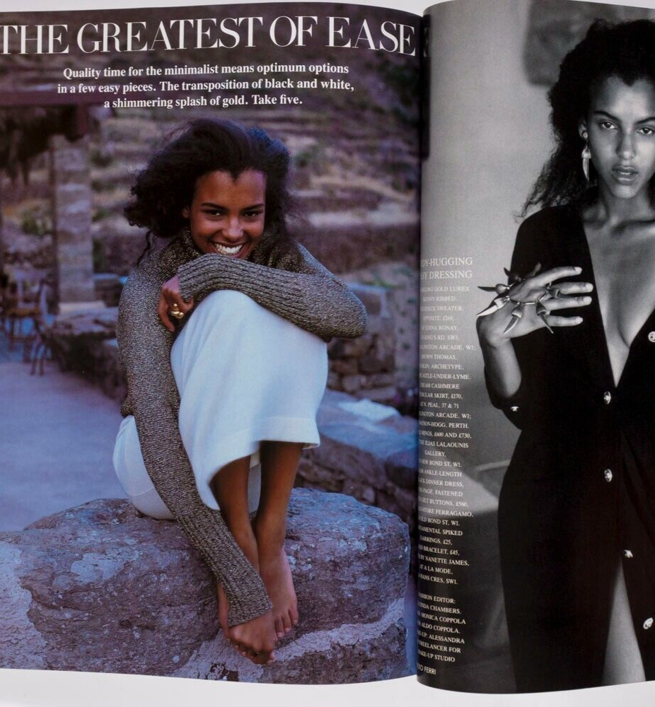 Tatjana Patitz NAOMI CAMPBELL Monica Bellucci VOGUE 1989 Nancy Reagan BLUMENFELD