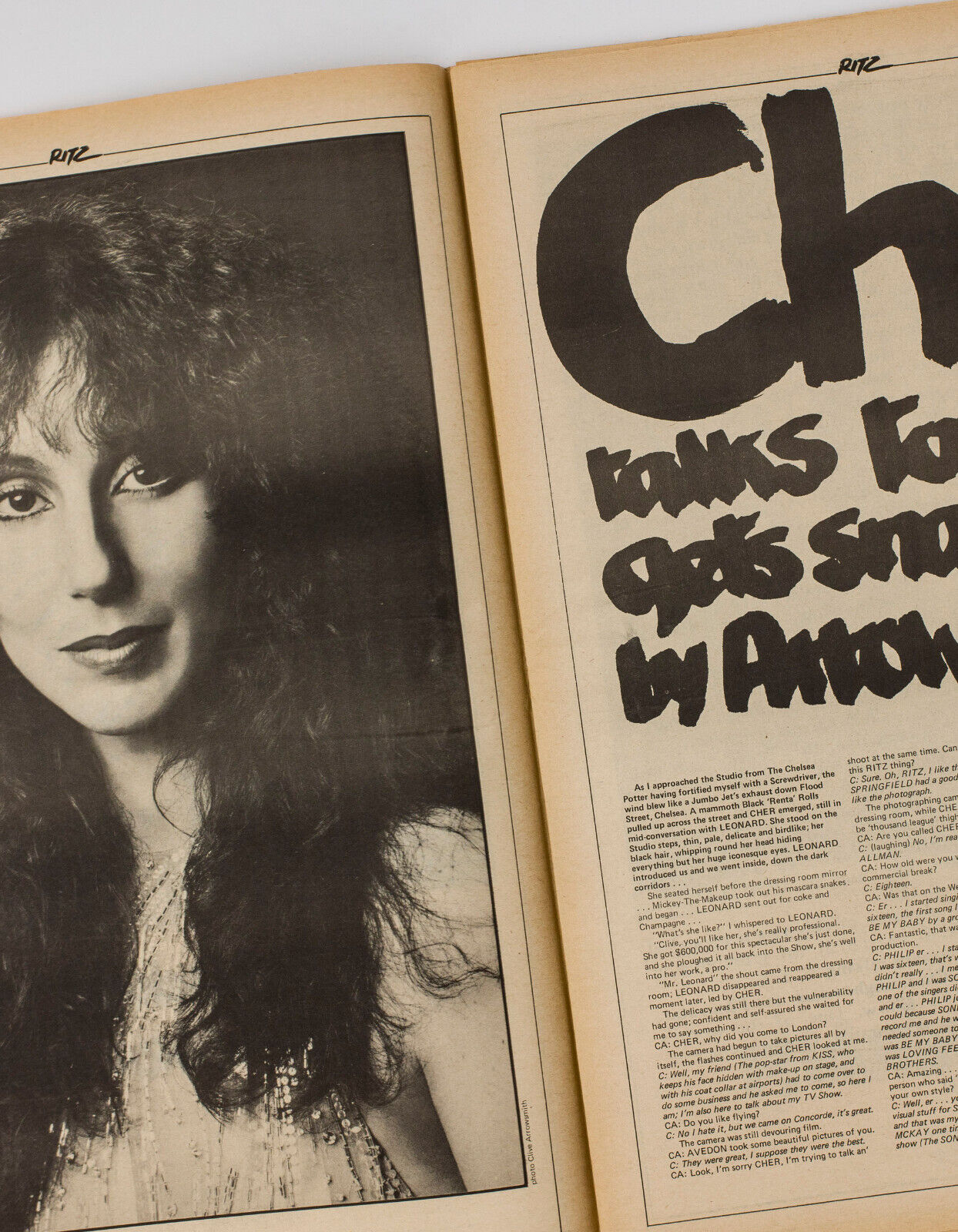Jack Nicholson CHER Truman Capote MARISA BERENSON Bryan Ferry RITZ MAGAZINE 70's