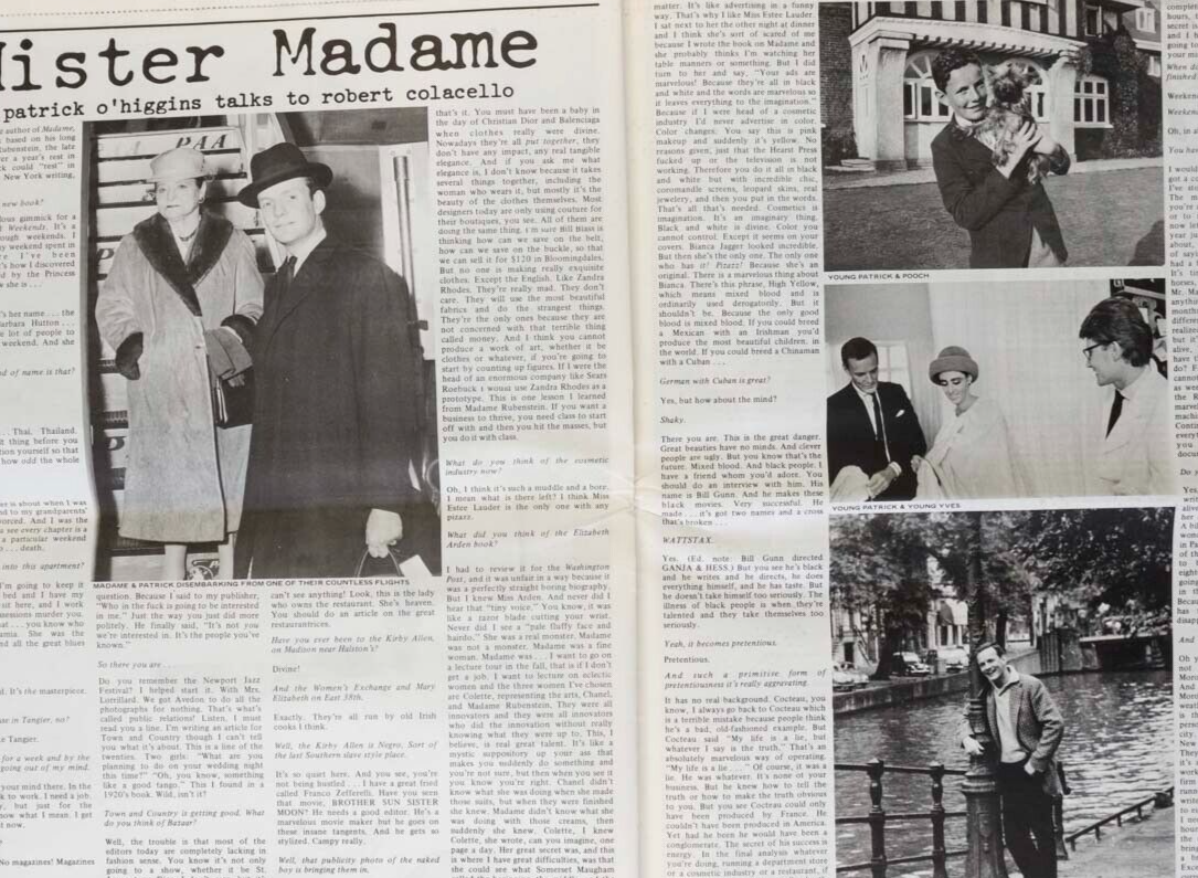 AMANDA LEAR Uschi BOWIE Fran Lebowitz IGGY Jane Forth STEPHEN BURROWS  Interview