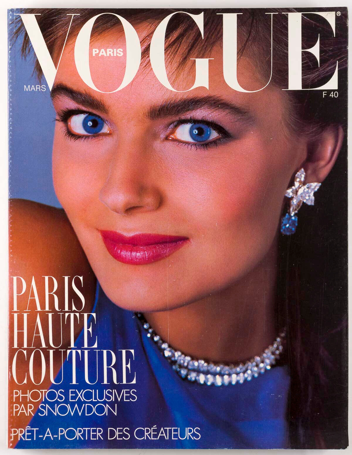 Paulina Porizkova LEE MILLER Tina Chow PARIS VOGUE Mars 1986 Helmut Newton ALAIA