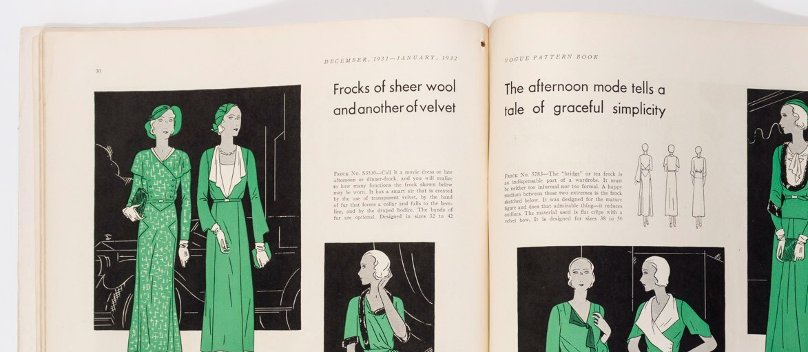 VOGUE PATTERN book December 1931 GEORGES LEPAPE Fashion WINTER Art Deco UK Women