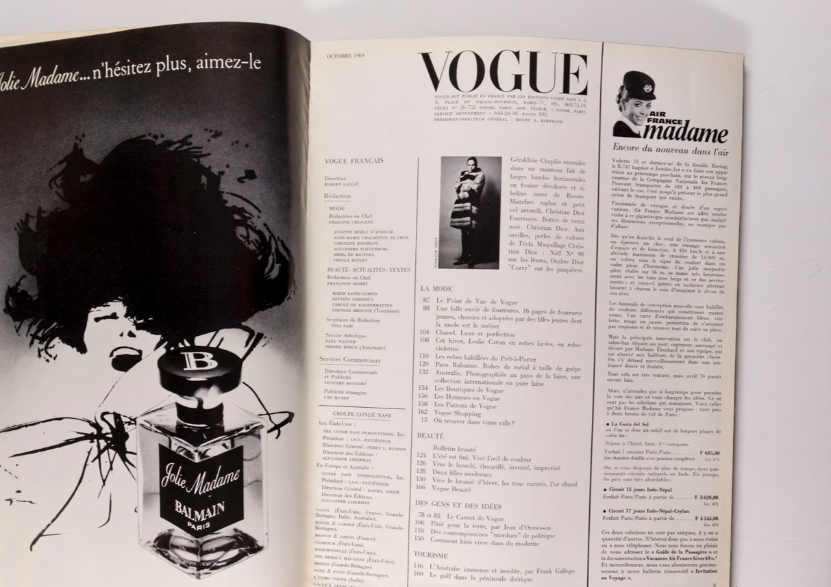 Geraldine Chaplin AUSTRALIA Veruschka VOGUE October 1969 Guy Bourdin NEWTON Sief