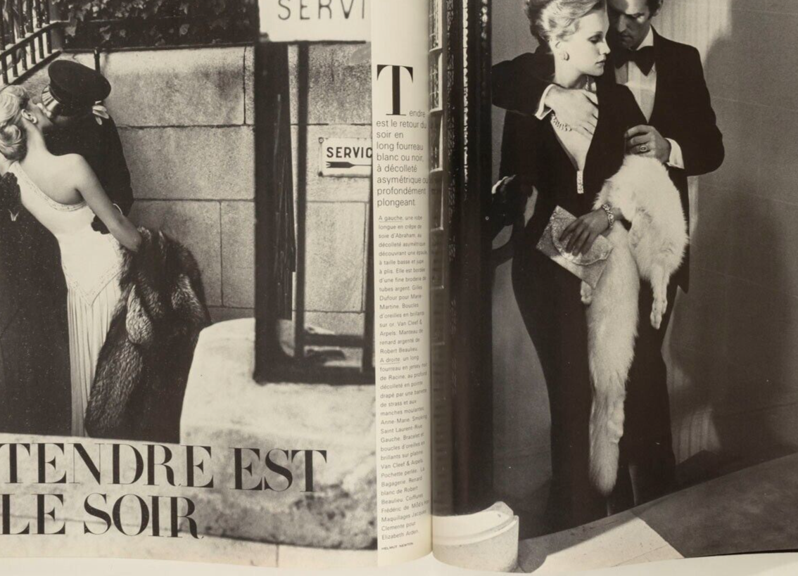 PETER USTINOV Guest editor PARIS VOGUE December 1975 GUY BOURDIN Helmut Newton