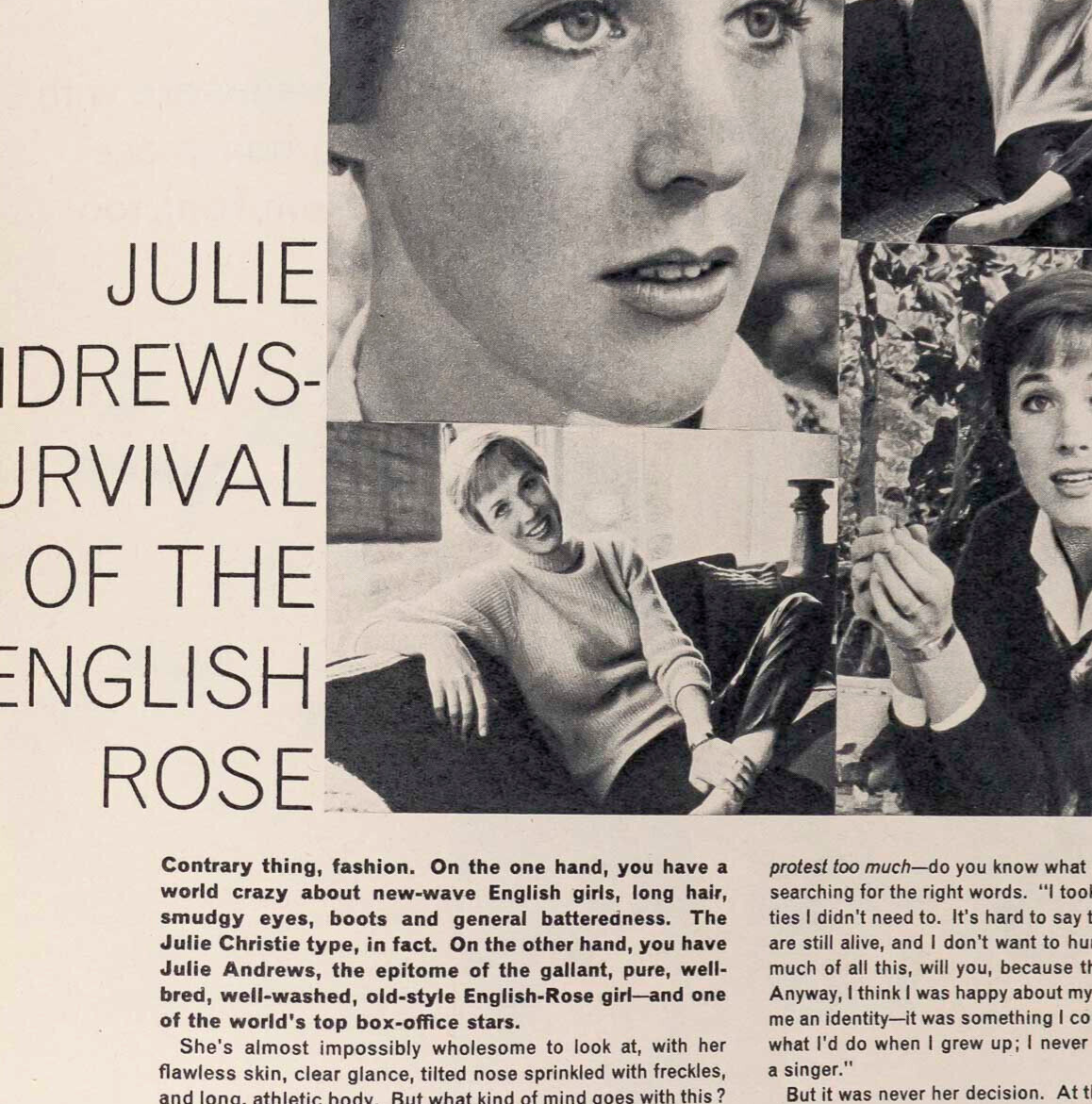 Julie Andrews TWIGGY David Hurn HONEY magazine JILL KENNINGTON Helmut Newton 60s