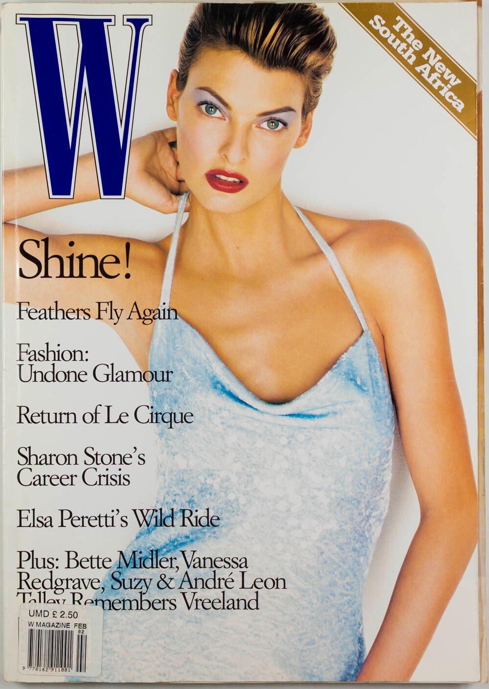 Linda Evangelista DIANA VREELAND Sharon Stone W MAGAZINE February 1997 Le Cirque