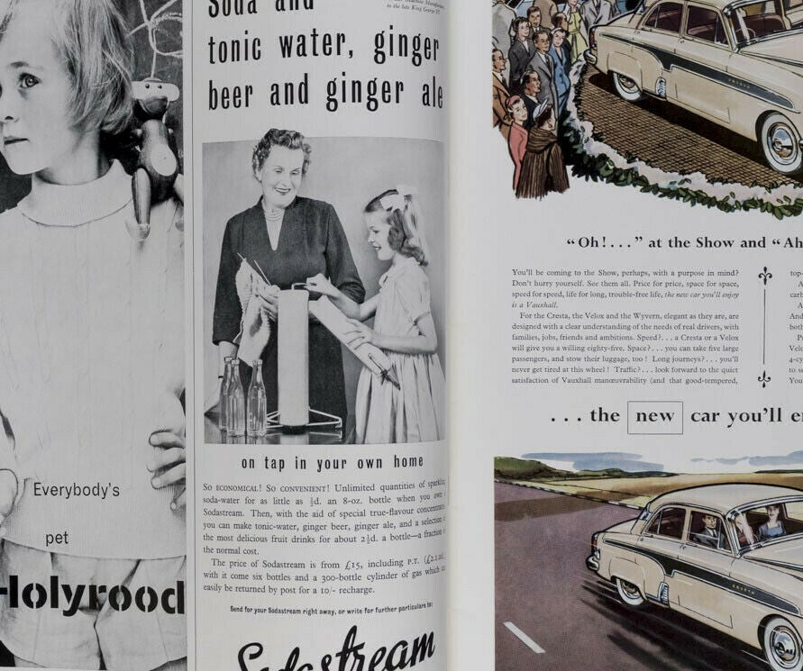 Tage Werner MOTOR SHOW Jaguar car JOHN FRENCH Tatler October 1956 Girls CLOTHES