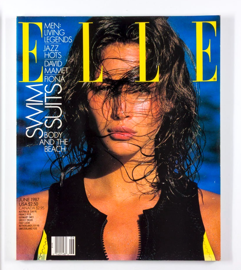 CHRISTY TURLINGTON Tahnee Welch DAVID MAMET Elle magazine June 1987 Swimsuits US