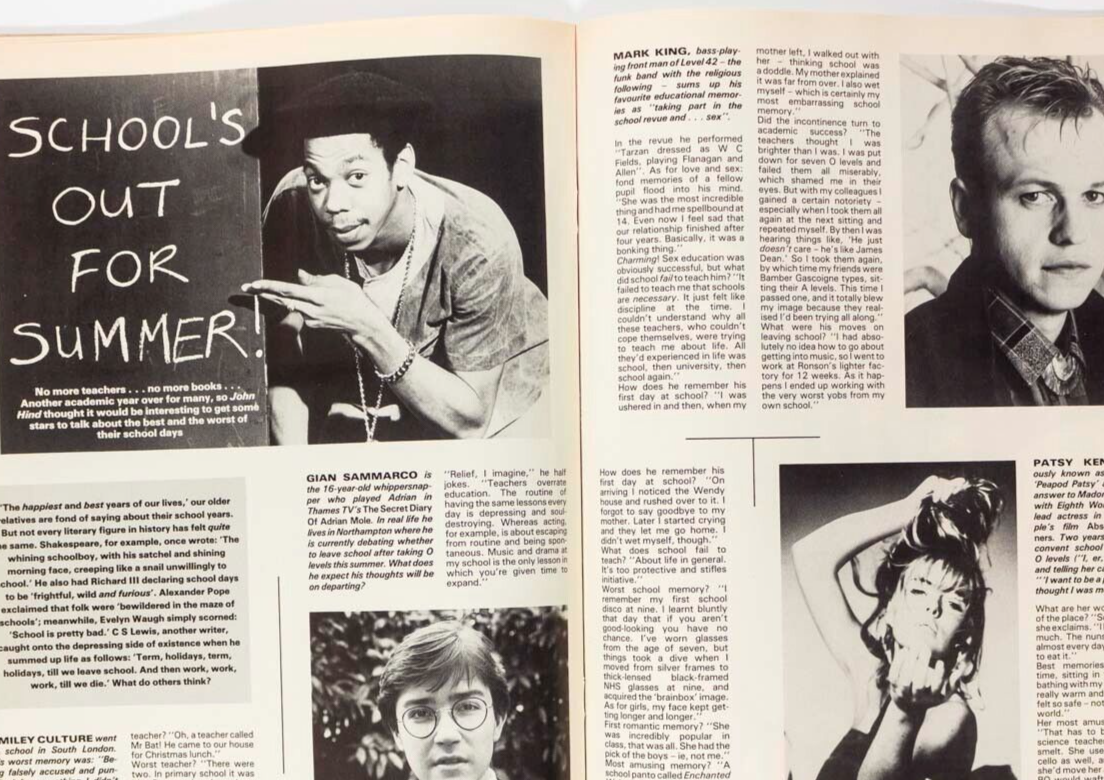 The Cure UB40 Level 42 Patsy Kensit - 19 magazine 1986 August SMILEY CULTURE CdG