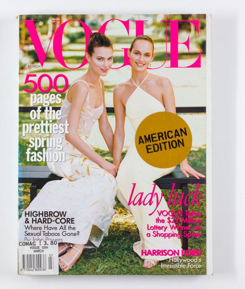 AMBER VALLETTA Shalom Harlow HARRISON FORD Vogue March 1997 Steven Meisel SPRING
