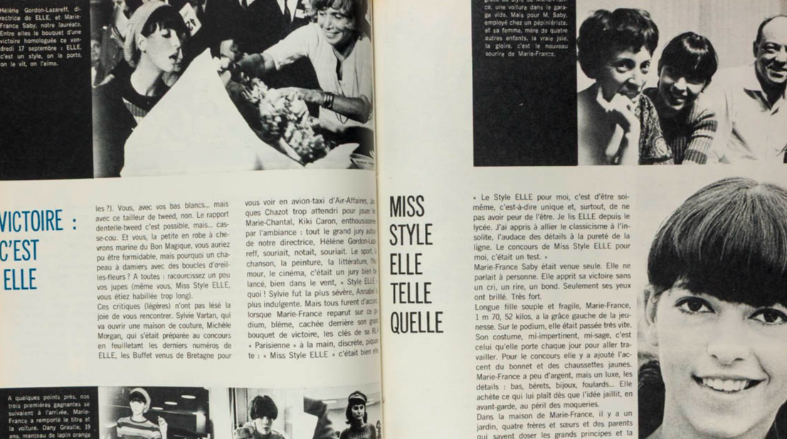Nicole De Lamarge FRANCOISE HARDY Sylvie Vartan ELLE September 1965 Peter Knapp