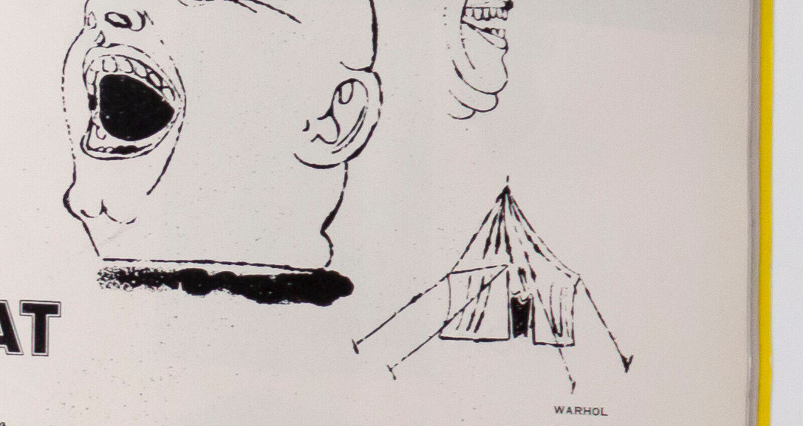 ANDY WARHOL Illustration sketch HENRY WOLF Rare drawing 50s vtg ESQUIRE MAGAZINE