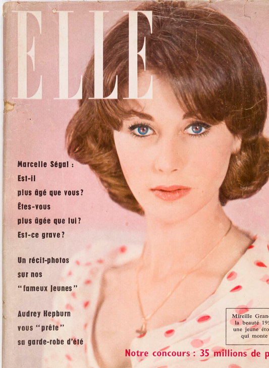 Audrey Hepburn CHANEL PATTERN Yves Saint Laurent BERNARD BUFFET Fr Elle magazine