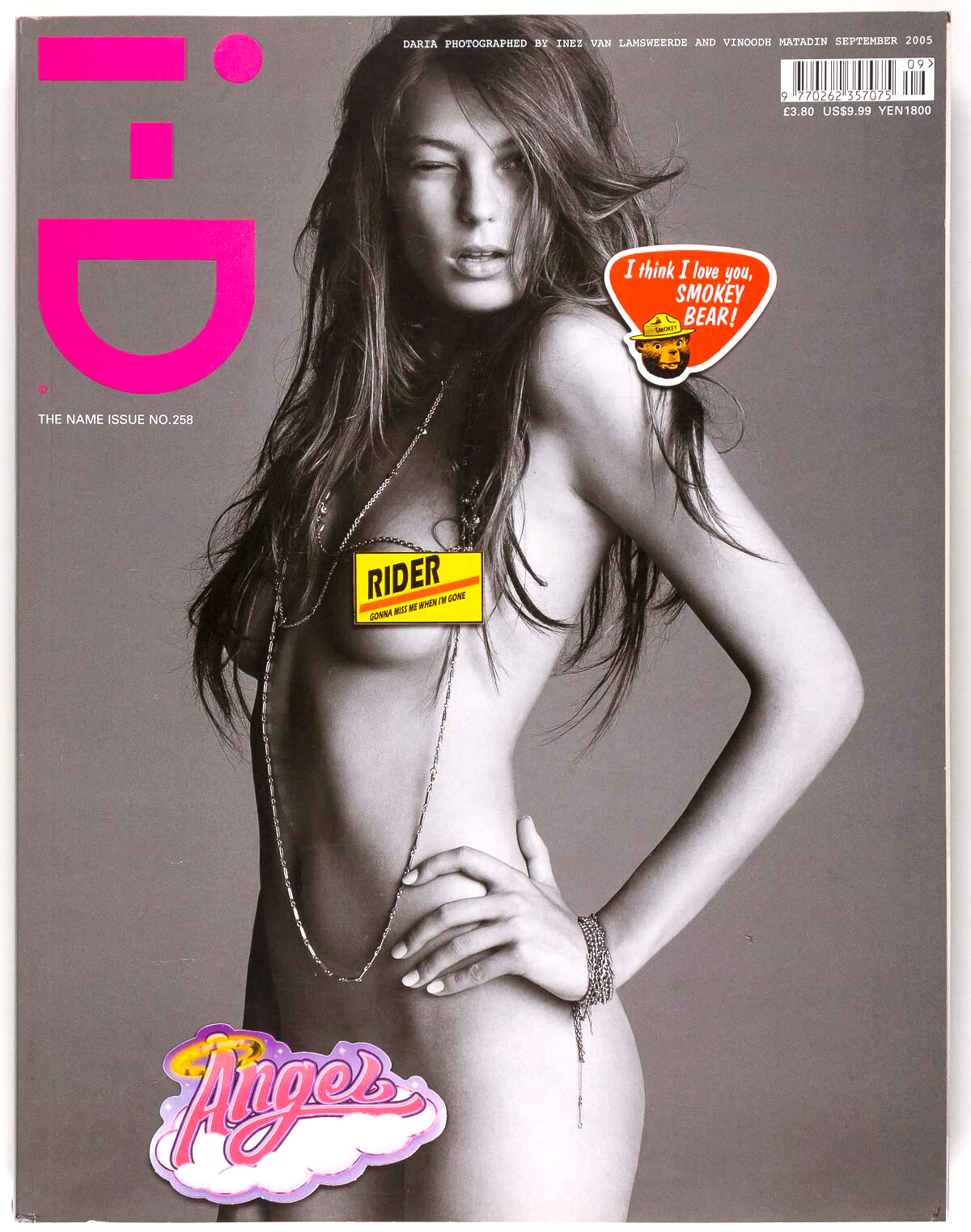 Daria Werbowy STELLA TENNANT Caroline Trentini i-D magazine September 2005 Sioux