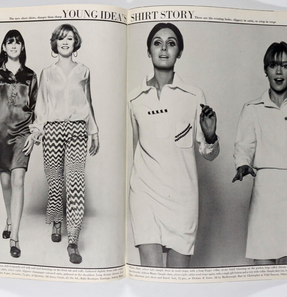 Veruschka JEAN SHRIMPTON Sonia Delaunay VOGUE February 1966 DUFFY Guy Bourdin UK