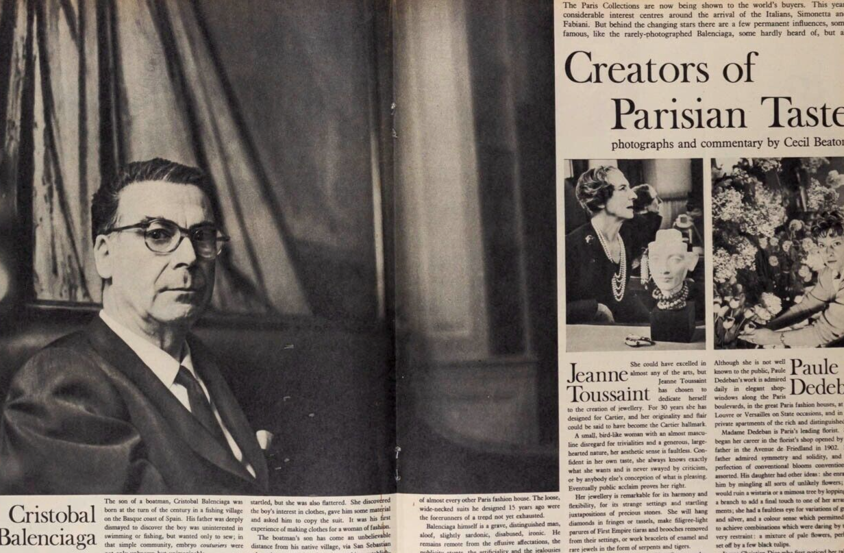 Cristobel Balenciaga BEATON Visconti JEAN SHRIMPTON John Glenn DIOR Sunday Times