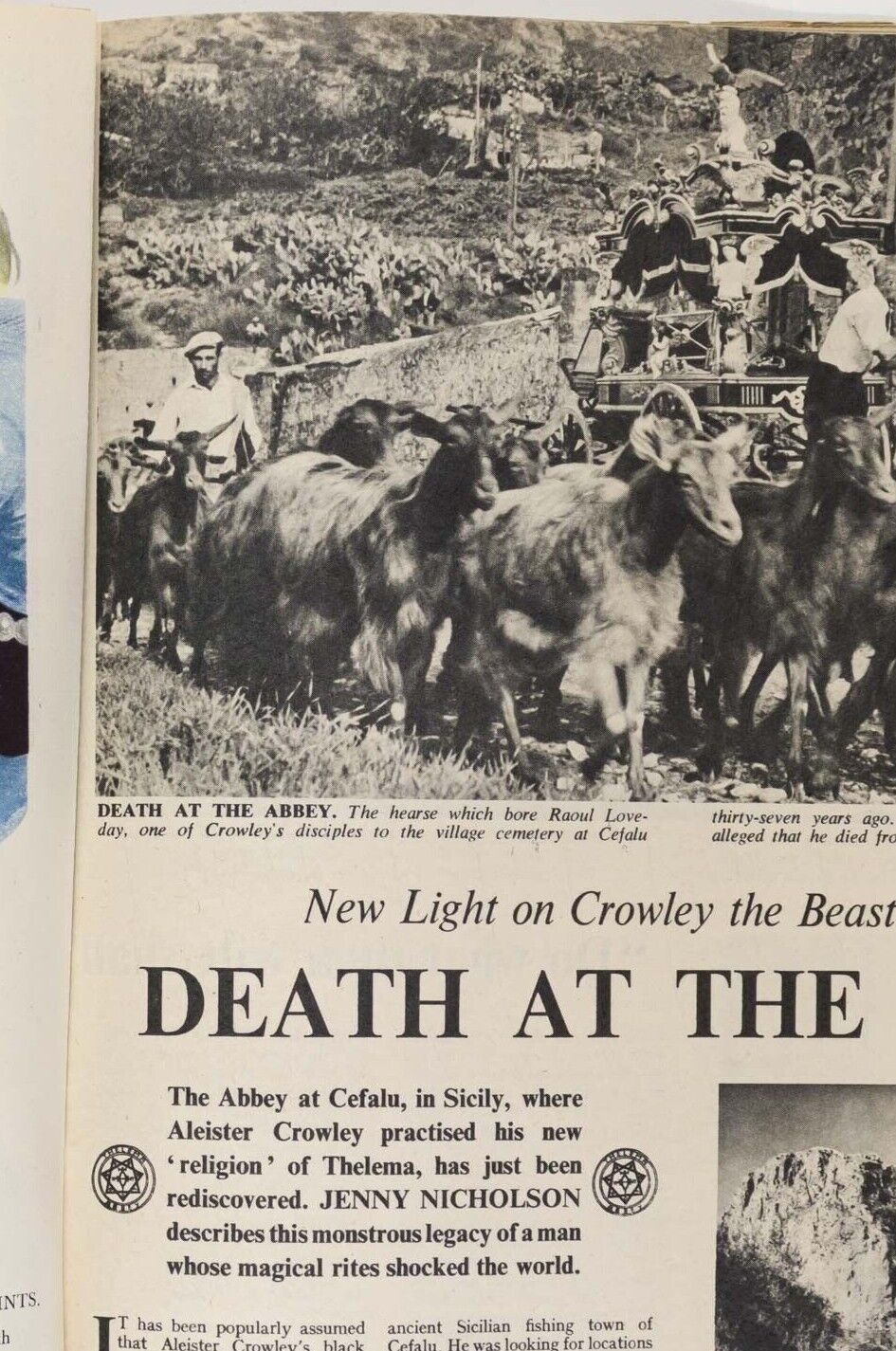 ALEISTER CROWLEY Kenneth Anger CEFALU ABBEY 50's magazine BLACK MAGIC Witchcraft