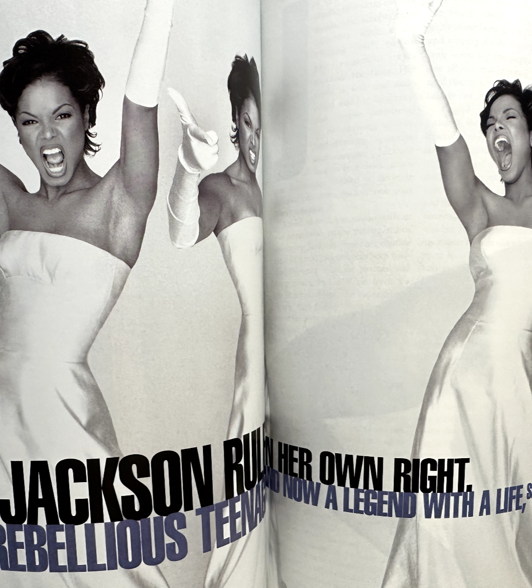 JANET JACKSON INTERVIEW Beauty JODIE KIDD Vogue Australia magazine 1996 January