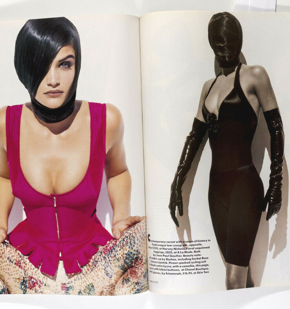 Linda Evangelista HELENA CHRISTENSEN Marcus Schenkenberg UK Vogue February 1991