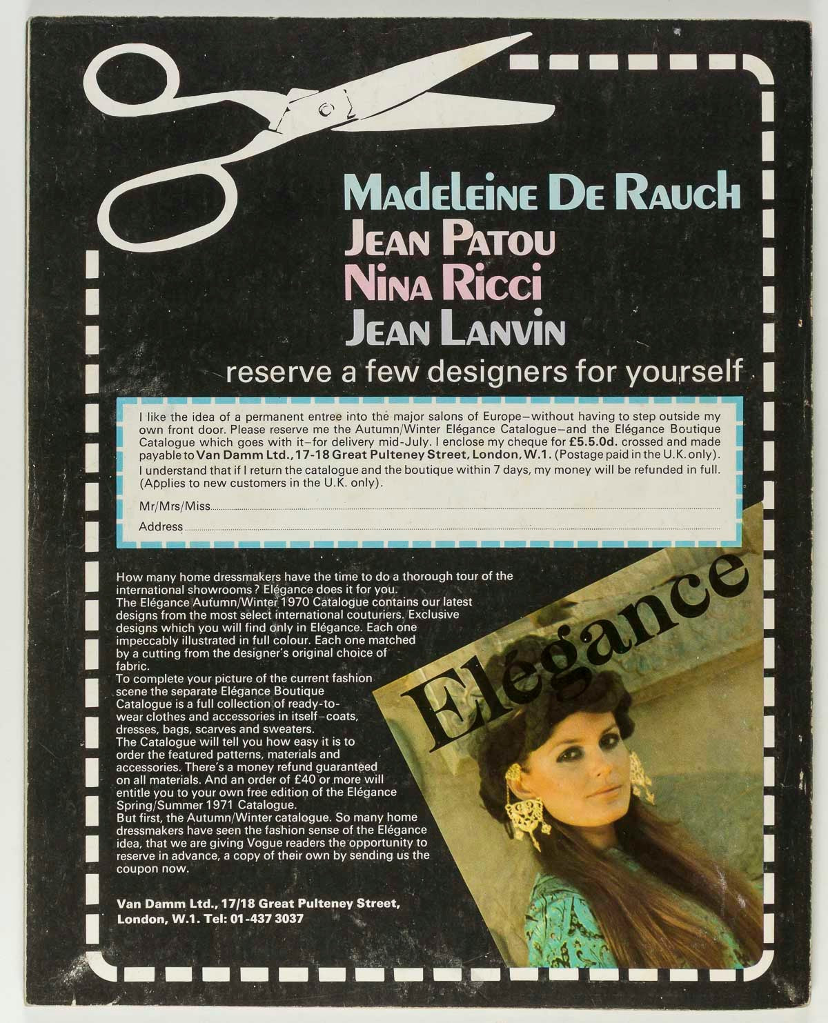 Marisa Berenson ANTONIO LOPEZ Couture SEAMING Kaftan VOGUE magazine Pattern book