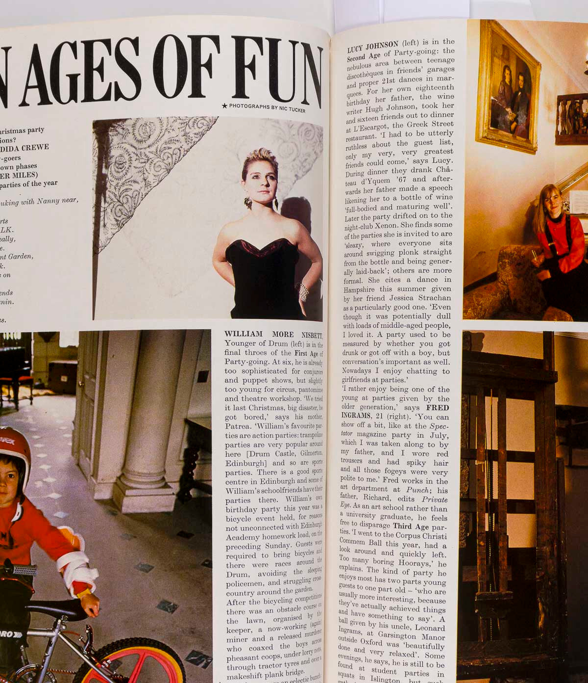Cindy Crawford HELENA BONHAM CARTER Victoria Brynner HARPERS QUEEN December 1985