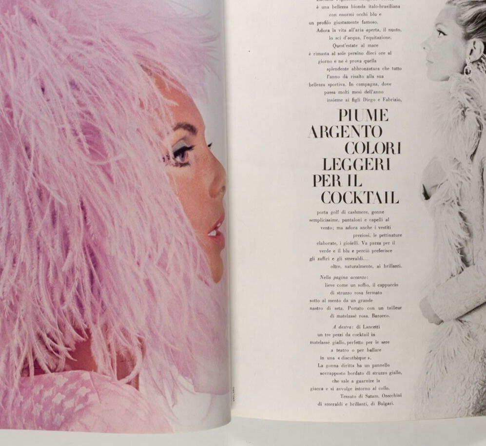 1st VOGUE ITALIA Benedetta Barzini VERUSCHKA Penn 1965 November NORMAN PARKINSON