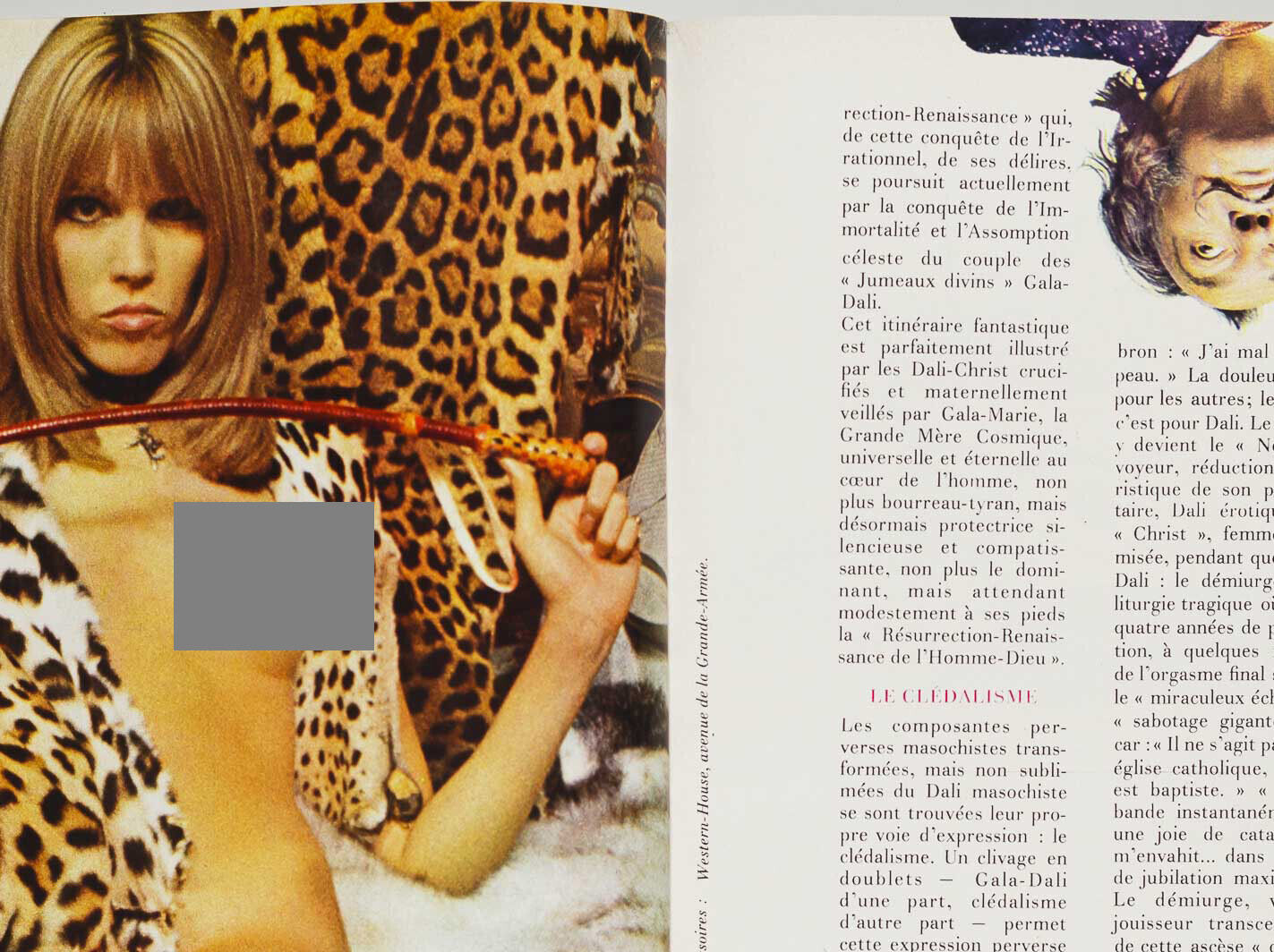 AMANDA LEAR Salvador Dali VENUS IN FURS Sacher Masoch SISLEY Men ADAM magazine