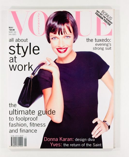 Sarah O'Hare YSL Donna Karan VOGUE AUSTRALIA May 1995 30th birthday gift present