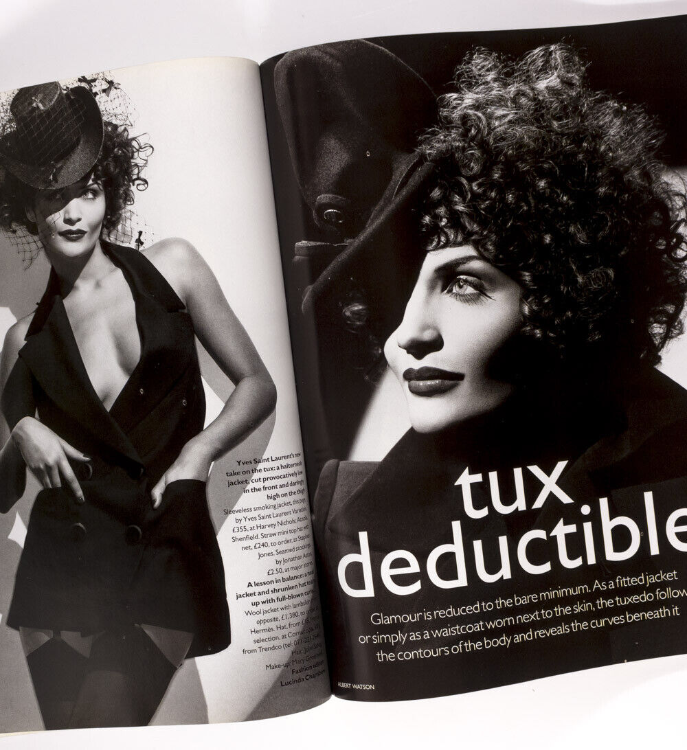 Kate Moss LINDA EVANGELISTA Eva Herzigova YSL Yasser Arafat ~ VOGUE 1995 January